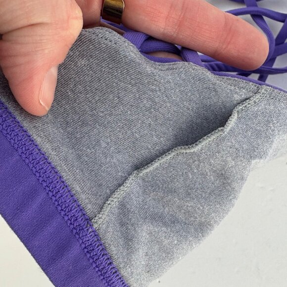Born Primitive Vitality Sports Bra Purple Strappy Back Size Extra Small - Picture 9 of 10